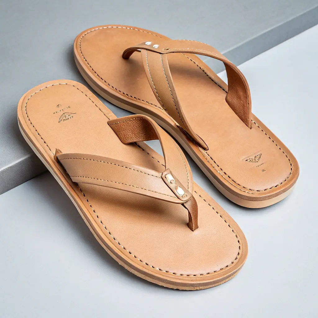 Luxury Leather Flip-Flops