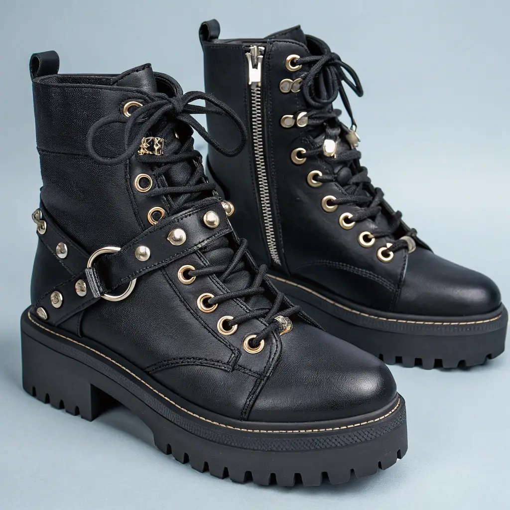 Exotic Leather Combat Boots
